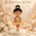 Load image into Gallery viewer, Gloveleya 13-inch Personalized Plush Dolls Iridescent Glitter Ballerina Series Tanned Gold Ballet Dream - Gloveleya Official
