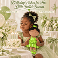 Load image into Gallery viewer, Gloveleya 13-inch Personalized Plush Dolls Iridescent Glitter Ballerina Series Tanned Green Ballet Dream - Gloveleya Official
