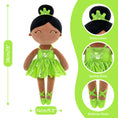 Load image into Gallery viewer, Gloveleya 13 - inch Personalized Plush Dolls Iridescent Glitter Ballerina Series Tanned Green Ballet Dream - Gloveleya Official
