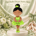 Load image into Gallery viewer, Gloveleya 13-inch Personalized Plush Dolls Iridescent Glitter Ballerina Series Tanned Green Ballet Dream - Gloveleya Official
