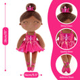 Load image into Gallery viewer, Gloveleya 13 - inch Personalized Plush Dolls Iridescent Glitter Ballerina Series Tanned Rose Ballet Dream - Gloveleya Official
