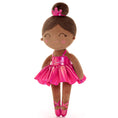 Cargar la imagen en la vista de la galería, Gloveleya 13 - inch Personalized Plush Dolls Iridescent Glitter Ballerina Series Tanned Rose Ballet Dream - Gloveleya Official
