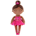 Cargar la imagen en la vista de la galería, Gloveleya 13 - inch Personalized Plush Dolls Iridescent Glitter Ballerina Series Tanned Rose Ballet Dream - Gloveleya Official
