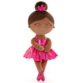 Cargar la imagen en la vista de la galería, Gloveleya 13 - inch Personalized Plush Dolls Iridescent Glitter Ballerina Series Tanned Rose Ballet Dream - Gloveleya Official
