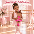 Load image into Gallery viewer, Gloveleya 13-inch Personalized Plush Dolls Iridescent Glitter Ballerina Series Tanned Rose Ballet Dream - Gloveleya Official
