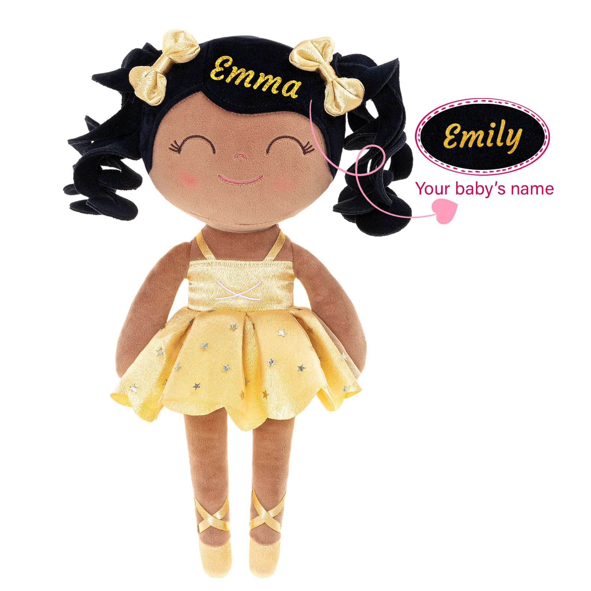 Gloveleya 14 - inch Personalized Plush Dolls Curly Ballerina Dolls Ballet Dream - Gloveleya Official