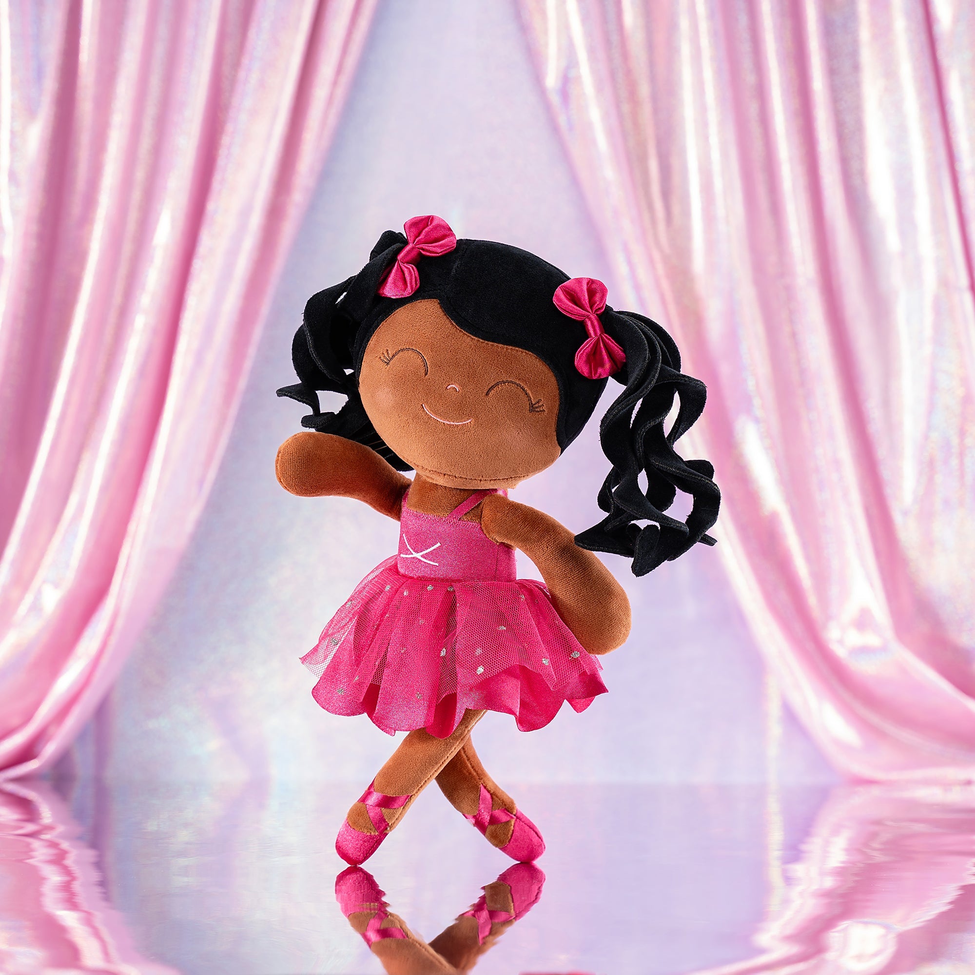 Gloveleya 14 - inch Personalized Plush Dolls Curly Ballerina Series Rose Ballet Dream - Gloveleya Official