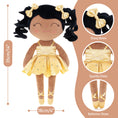 Cargar la imagen en la vista de la galería, Gloveleya 14 - inch Personalized Plush Dolls Curly Ballerina Series Tanned Gold Ballet Dream - Gloveleya Official
