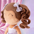 Cargar la imagen en la vista de la galería, Gloveleya 14 - inch Personalized Plush Dolls Curly Ballerina Series Tanned Purple Ballet Dream - Gloveleya Official
