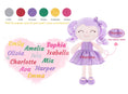 Cargar la imagen en la vista de la galería, Gloveleya 12-inch Personalized Curly Hair Glitter Pinstripe Dress Dolls  Series
