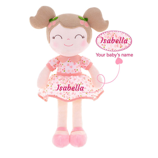 Gloveleya 16 - inch Personalized Cherry Girl Dolls Pink - Gloveleya Official