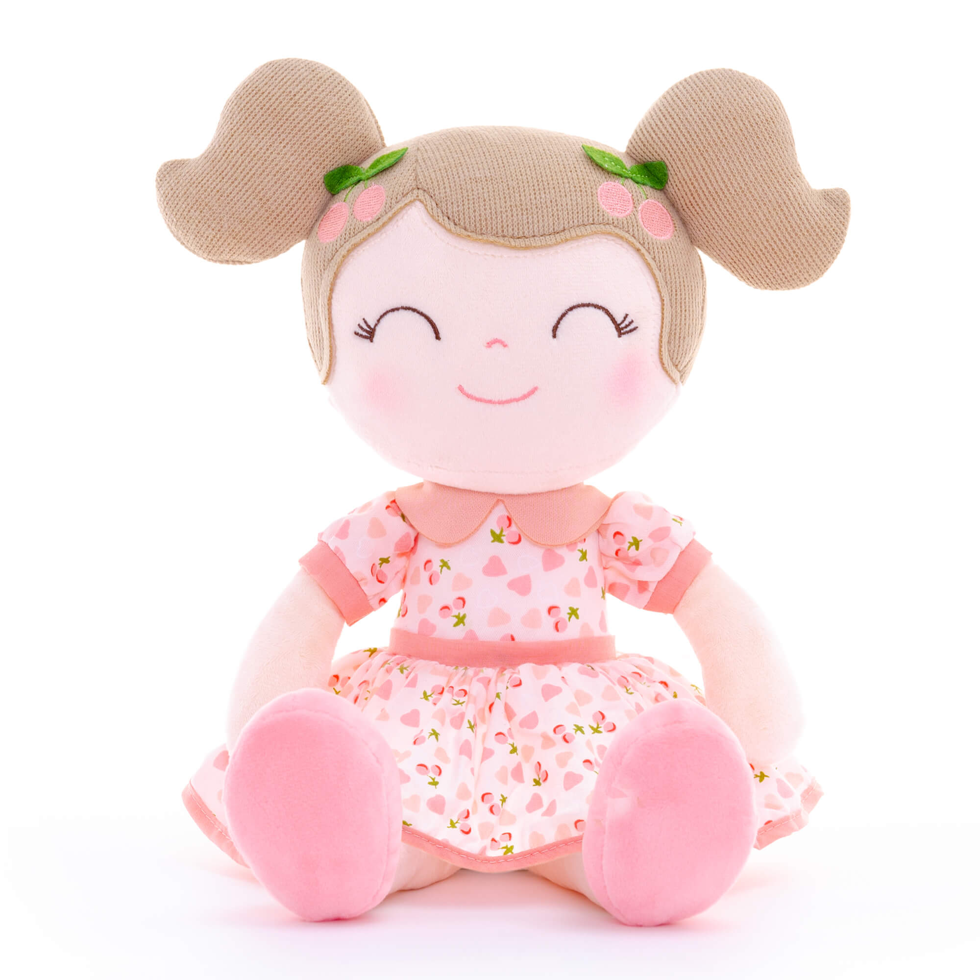 Gloveleya 16 - inch Personalized Cherry Girl Dolls Pink - Gloveleya Official