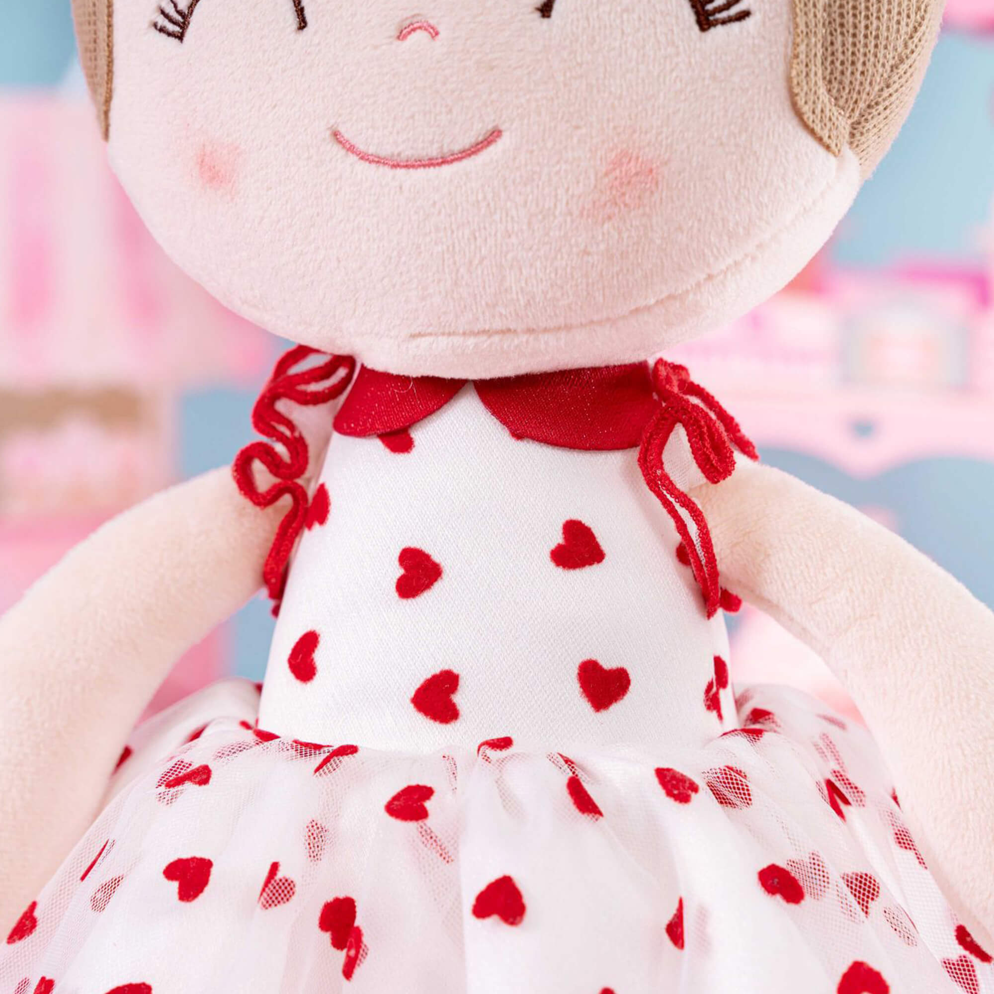 Gloveleya 16 - inch Personalized Flocking Heart Princess Red - Gloveleya Official