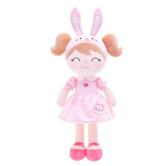 Gloveleya 16 - inch Personalized Plush Dolls Animal Costume Dolls Pink Bunny - Gloveleya Official