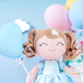 Load image into Gallery viewer, Gloveleya 16 - inch Personalized Plush Dolls Curly Love Heart Princess Dolls - Blue - Gloveleya Official
