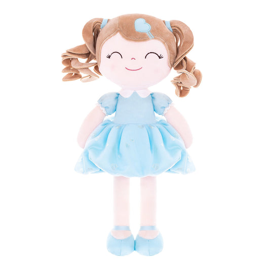 Gloveleya 16 - inch Personalized Plush Dolls Curly Love Heart Princess Dolls - Blue - Gloveleya Official