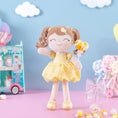 Cargar la imagen en la vista de la galería, Gloveleya 16 - inch Personalized Plush Dolls Curly Love Heart Princess Dolls - Yellow - Gloveleya Official
