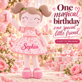 Cargar la imagen en la vista de la galería, Gloveleya 16-Inch Personalized Spring Cherry Girl Doll – Pink - Gloveleya Official
