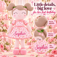 Cargar la imagen en la vista de la galería, Gloveleya 16-Inch Personalized Spring Cherry Girl Doll – Pink - Gloveleya Official
