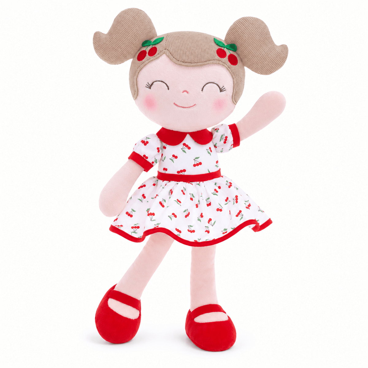 Gloveleya 16-Inch Personalized Spring Cherry Girl Doll – Red - Gloveleya Official