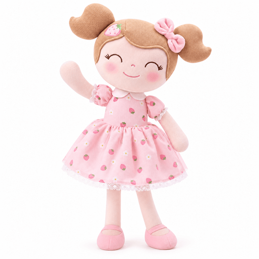 Gloveleya 16-Inch Personalized Strawberry Girl Doll – Birthday Gift for Girls - Gloveleya Official