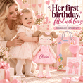 Cargar la imagen en la vista de la galería, Gloveleya 16-Inch Personalized Valentine Princess Doll – Pink - Gloveleya Official
