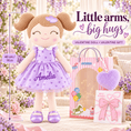 Load image into Gallery viewer, Gloveleya 16-Inch Personalized Valentine Princess Doll – Purple - Gloveleya Official
