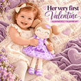 Load image into Gallery viewer, Gloveleya 16-Inch Personalized Valentine Princess Doll – Purple - Gloveleya Official
