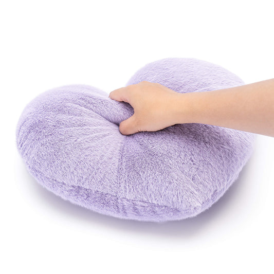 Gloveleya 17 - inch Fashion Mink Velvet Plush Toy Love Heart Kids Pillow Purple - Gloveleya Official