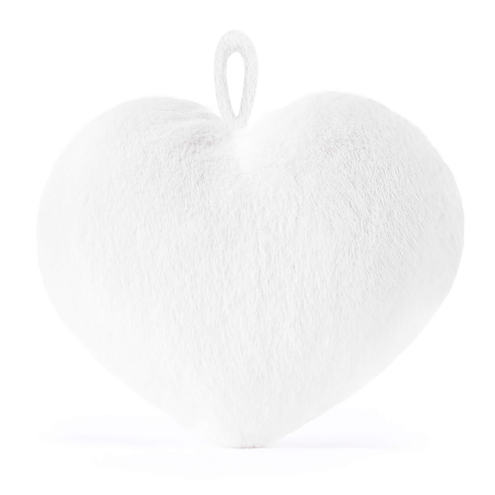 Gloveleya 17 - inch Fashion Mink Velvet Plush Toy Love Heart Kids Pillow White - Gloveleya Official