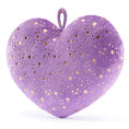 Load image into Gallery viewer, Gloveleya 17 - inch Plush Fashion Pillow Bronzing Stars Love Heart Shaped Pillows Dark Purple - Gloveleya Official
