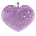 Load image into Gallery viewer, Gloveleya 17 - inch Plush Fashion Pillow Bronzing Stars Love Heart Shaped Pillows Dark Purple - Gloveleya Official
