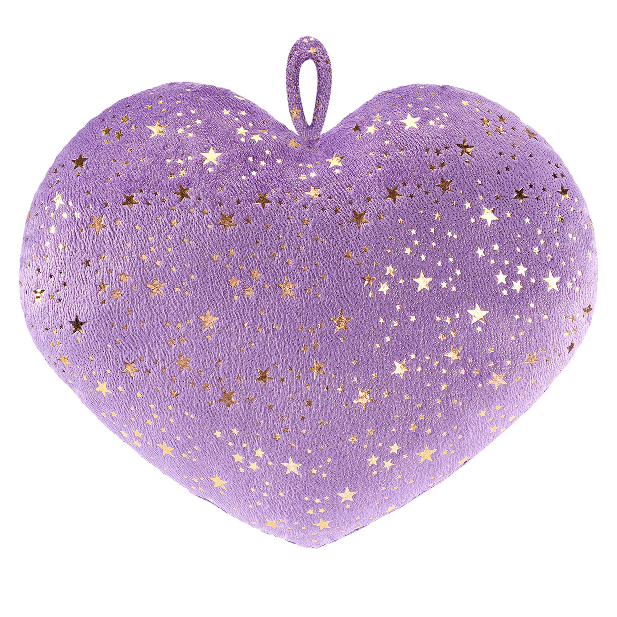 Gloveleya 17 - inch Plush Fashion Pillow Bronzing Stars Love Heart Shaped Pillows Dark Purple - Gloveleya Official