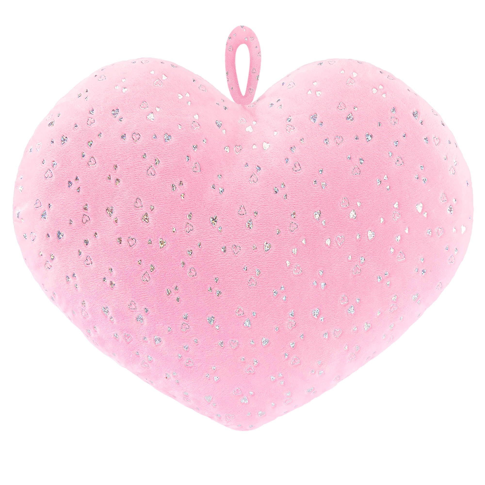 Gloveleya 17 - inch Plush Fashion Pillow Ironing Silver Heart Pattern Love Heart Pillows Light Pink - Gloveleya Official