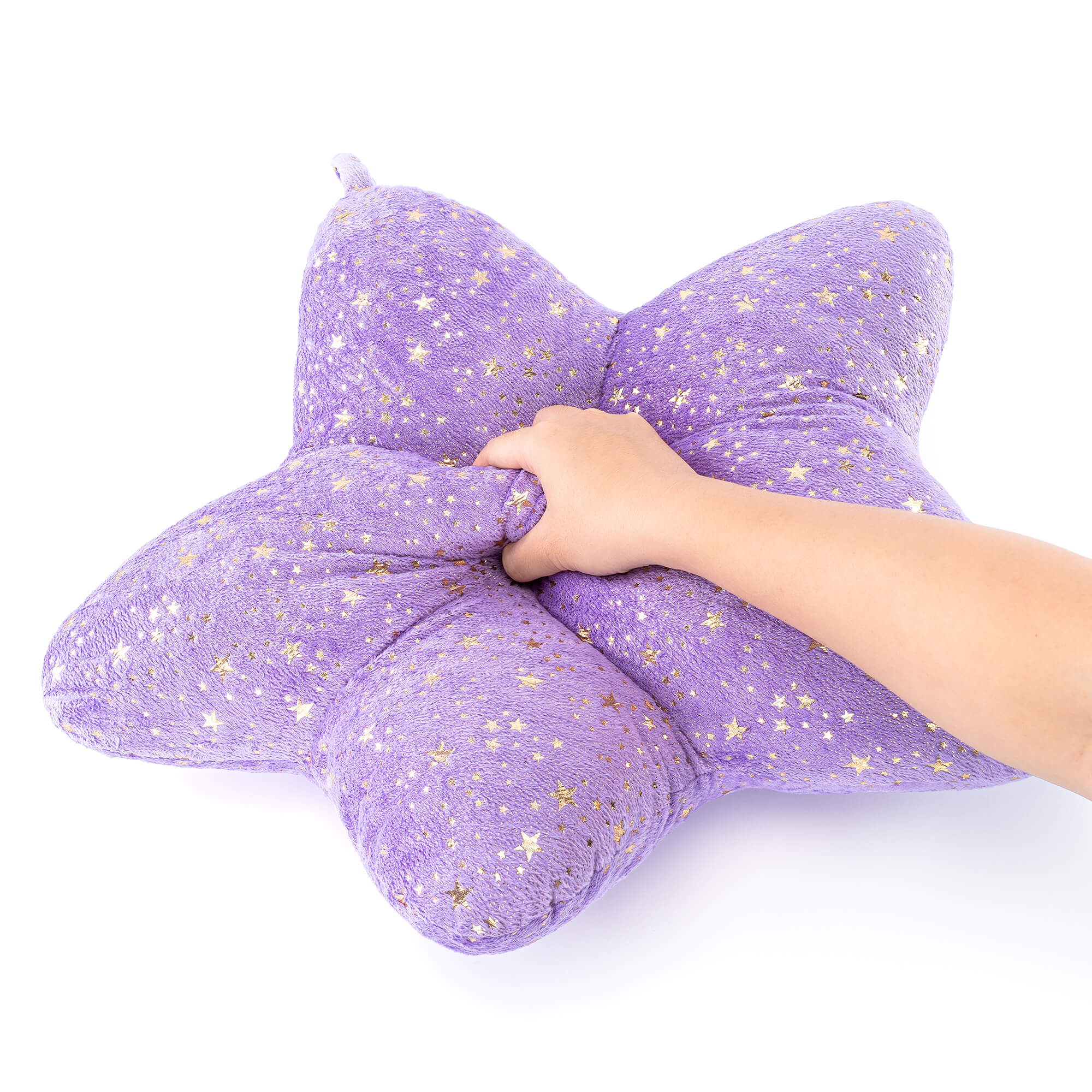 Gloveleya 20 - inch Plush Fashion Pillow Bronzing Stars Shaped Pillows Dark Purple - Gloveleya Official