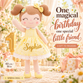 Load image into Gallery viewer, 02_黄色雏菊_Sophia_金色闪字 09_优美站姿生日场景
