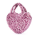 Load image into Gallery viewer, Gloveleya 6 - inch Fashion Baby Girls Leopard Handbag Plush Shock Textile Purse Girls Purse Heart Shaped Pink - Gloveleya Official
