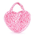 Load image into Gallery viewer, Gloveleya 6 - inch Fashion Baby Girls Leopard Handbag Plush Shock Textile Purse Girls Purse Heart Shaped Rose - Gloveleya Official
