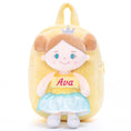 Cargar la imagen en la vista de la galería, Gloveleya 9 - inch Personalized Angel Girl Doll Backpack Yellow - Gloveleya Official
