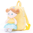 Cargar la imagen en la vista de la galería, Gloveleya 9 - inch Personalized Angel Girl Doll Backpack Yellow - Gloveleya Official
