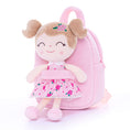 Load image into Gallery viewer, Gloveleya 9 - inch Personalized Flower Fairy Girls Dolls Backpacks Pink Rose - Gloveleya Official
