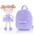 Load image into Gallery viewer, Gloveleya 9 - inch Personalized Flower Fairy Girls Dolls Backpacks Purple - Gloveleya Official
