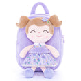 Load image into Gallery viewer, Gloveleya 9 - inch Personalized Flower Fairy Girls Dolls Backpacks Purple - Gloveleya Official
