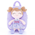 Load image into Gallery viewer, Gloveleya 9 - inch Personalized Flower Fairy Girls Dolls Backpacks Purple - Gloveleya Official
