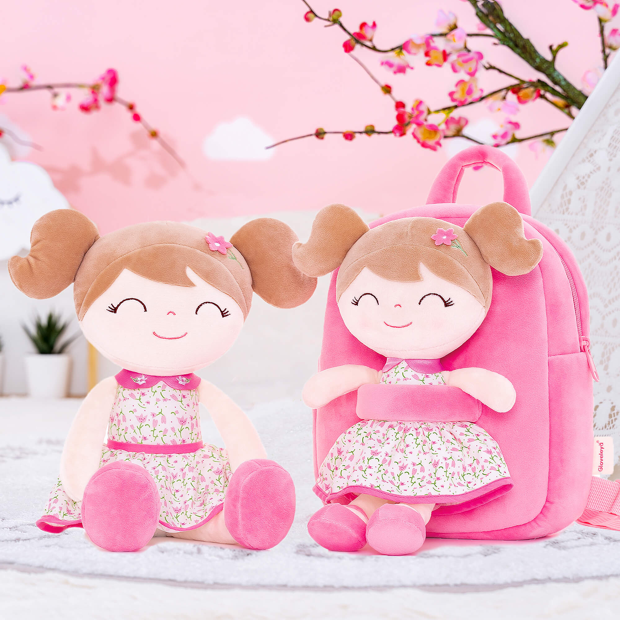 Gloveleya 9 - inch Personalized Flower Fairy Girls Dolls Backpacks Series - Gloveleya Official