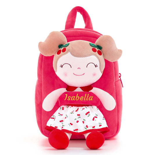 Gloveleya 9 - inch Personalized Fruit Dolls Backpacks Red Cherry - Gloveleya Official