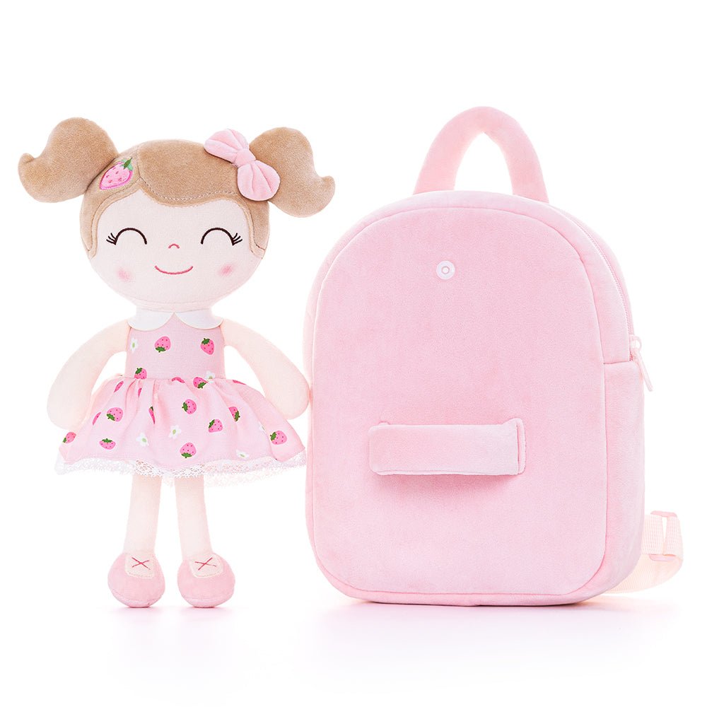 Gloveleya 9 - inch Personalized Fruit Dolls Backpacks Strawberry - Gloveleya Official