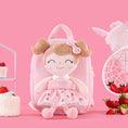 Load image into Gallery viewer, Gloveleya 9 - inch Personalized Fruit Dolls Backpacks Strawberry - Gloveleya Official
