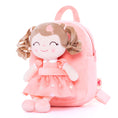 Cargar la imagen en la vista de la galería, Gloveleya 9 - inch Personalized Love Heart Girls Dolls Backpacks Orange - Gloveleya Official
