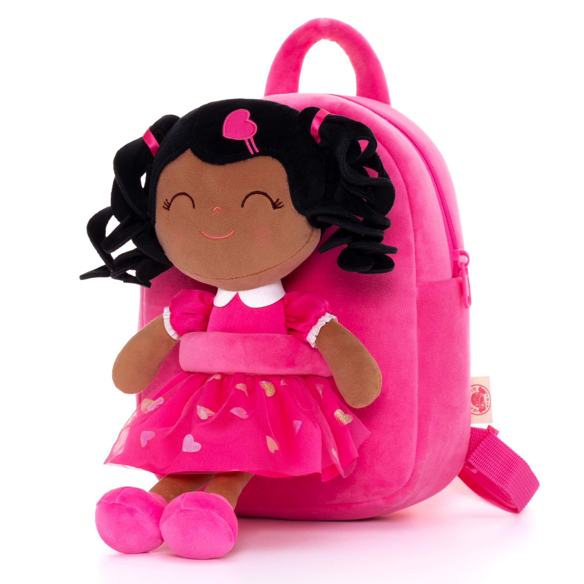 Gloveleya 9 - inch Personalized Love Heart Girls Dolls Backpacks Rose - Gloveleya Official